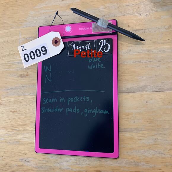 J Crew Blazer Womens 12 Petite Blue White Gingham Schoolboy Linen Shoulder Pads - Picture 11 of 12